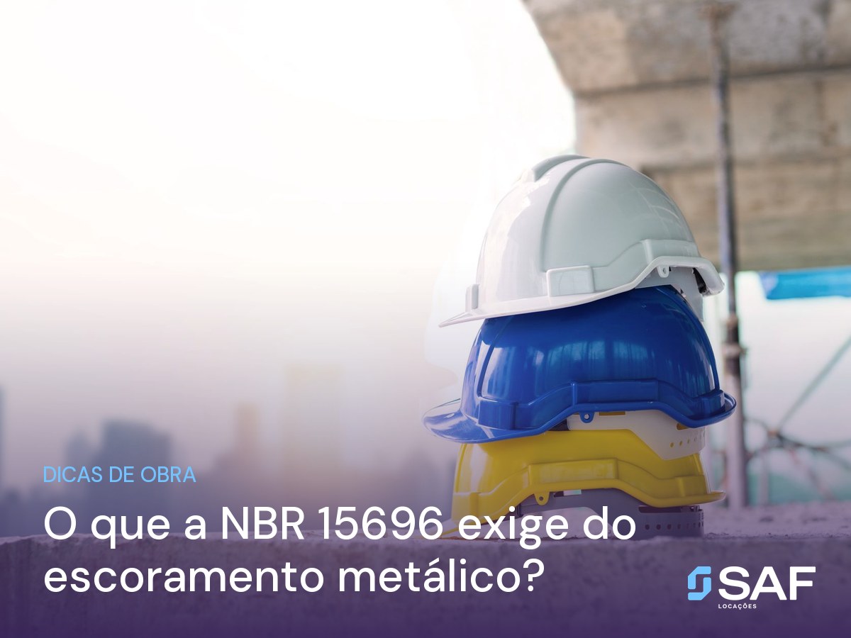 O que a NBR 15696 exige do escoramento metálico?